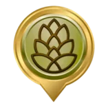 gold map pin logo