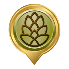 gold map pin logo