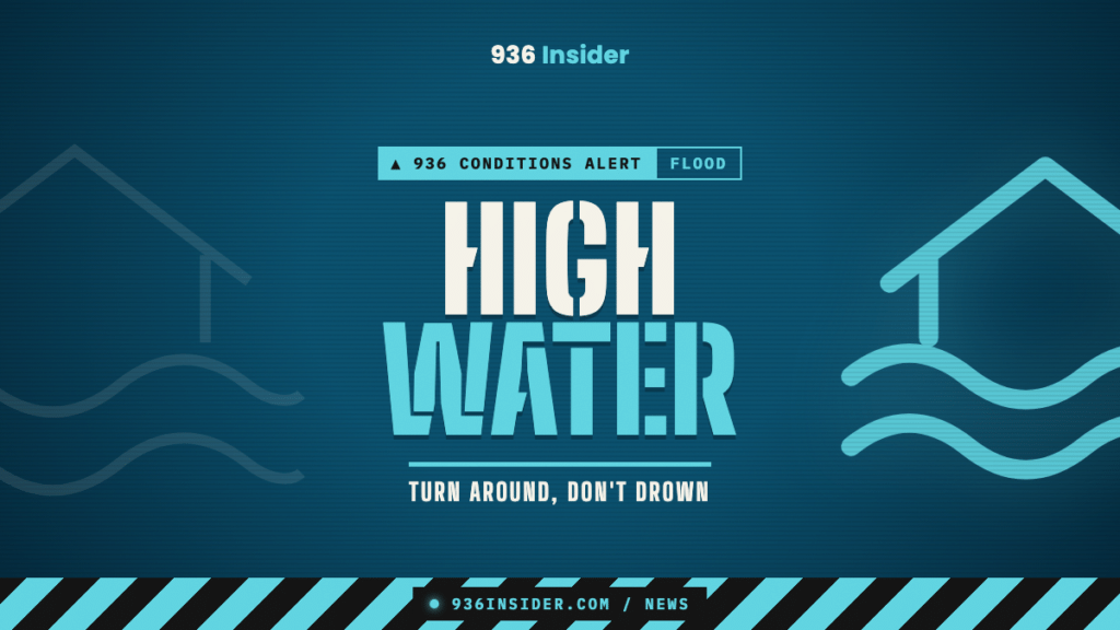 High Water flood risk alert banner, 936 Conditions