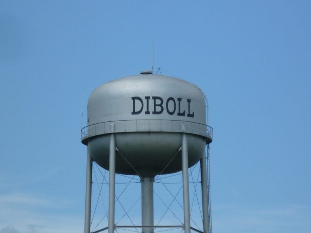 The Diboll, Texas tower against the sky