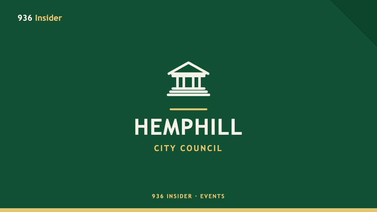 Hemphill City Council meeting banner