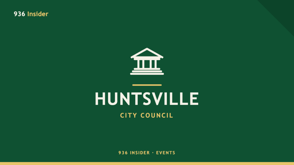 Huntsville City Council meeting banner