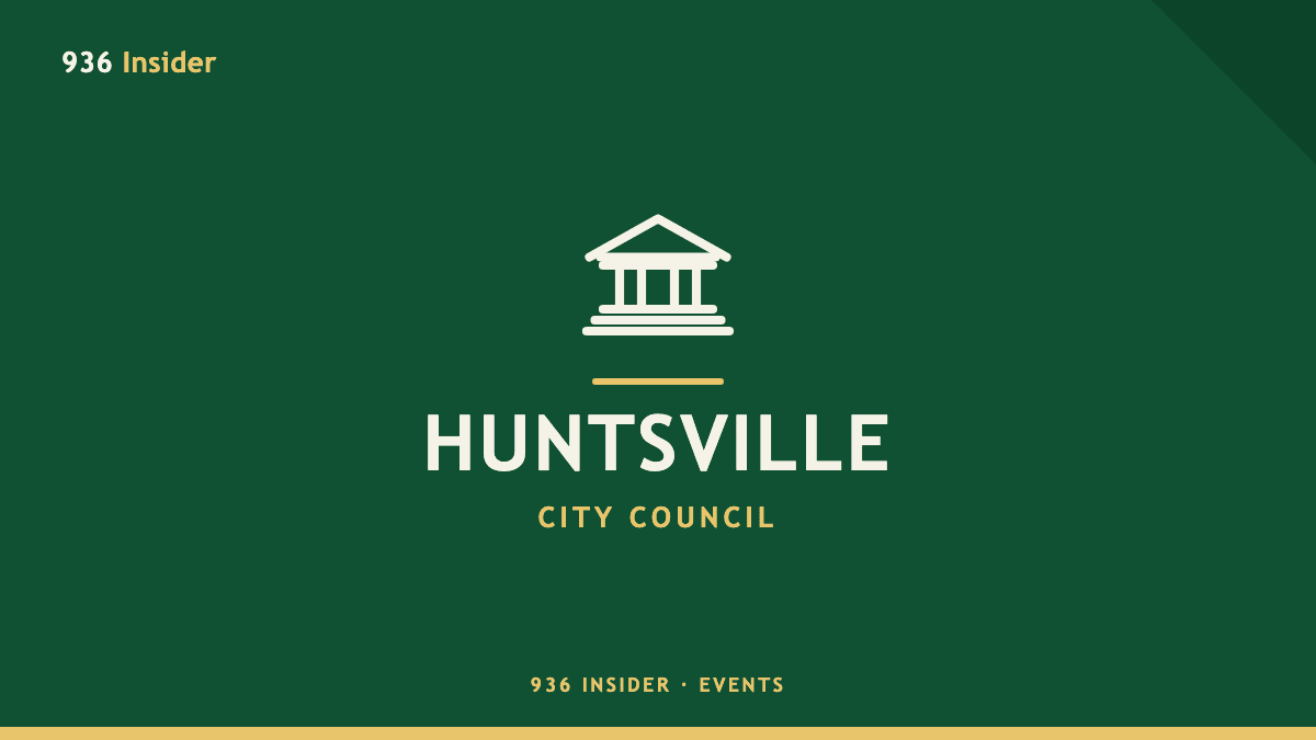 Huntsville City Council meeting banner