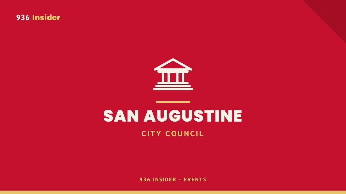 San Augustine City Council meeting banner